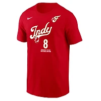 Men's Nike Sophie Cunningham Red Indiana Fever Name & Number Rebel Edition T-Shirt