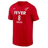 T-shirt Nike Sophie Cunningham pour homme, rouge, avec nom et numéro des rebelles de l'Indiana Fever