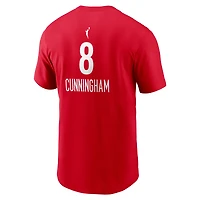 T-shirt Nike Sophie Cunningham pour homme, rouge, avec nom et numéro des rebelles de l'Indiana Fever
