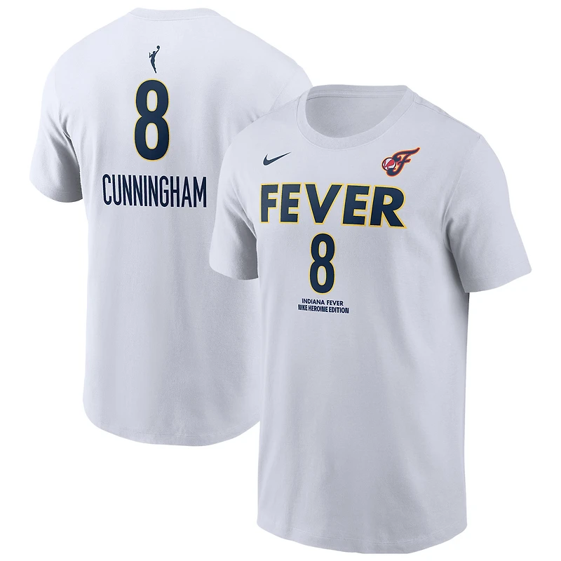 T-shirt Nike Sophie Cunningham blanc Indiana Fever édition héroïne