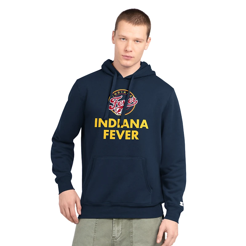 Men's Starter  Navy Indiana Fever 30th Anniversary Pitcher Pullover Hoodie