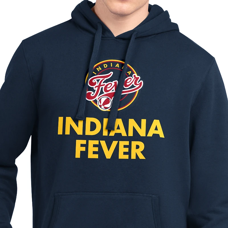 Men's Starter  Navy Indiana Fever 30th Anniversary Pitcher Pullover Hoodie