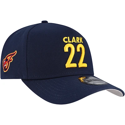 Casquette ajustable Caitlin Clark bleu marine Indiana Fever WNBA A-Frame 9FORTY de New Era