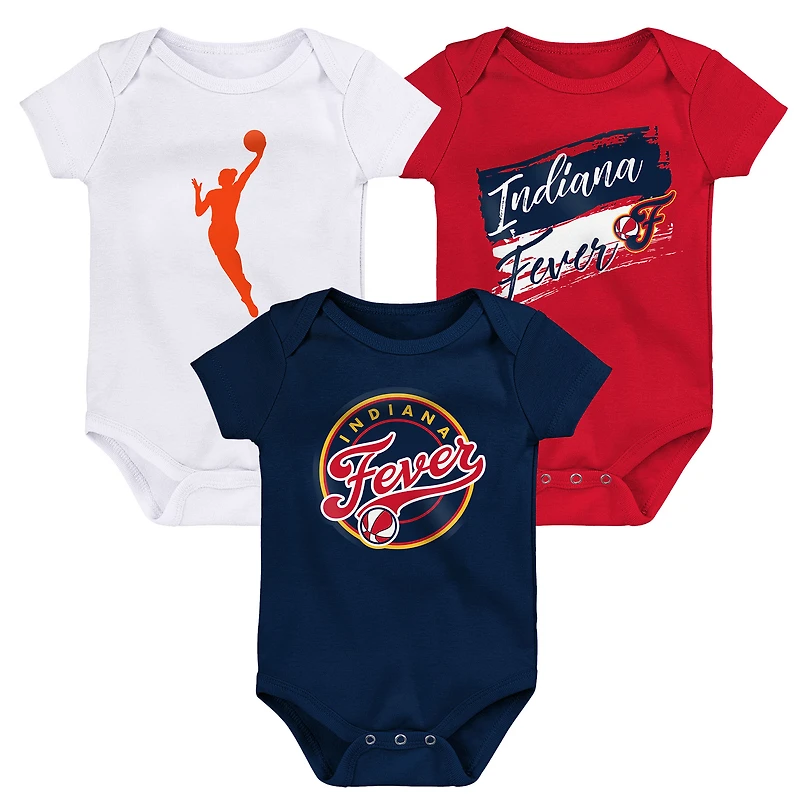 Newborn Outerstuff Indiana Fever Destiny 3-Piece Creeper Set