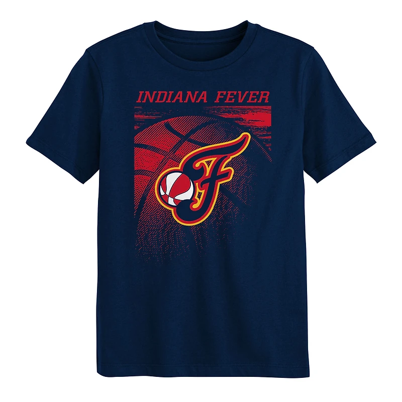 T-shirt Big Ball de l'Indiana Fever la marine pour enfants d'âge préscolaire