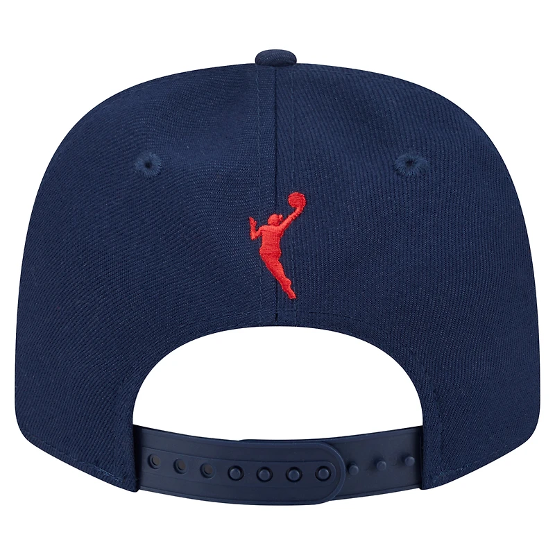 Casquette ajustable unisexe New Era bleu marine Indiana Fever 9SEVENTY à imprimé damier