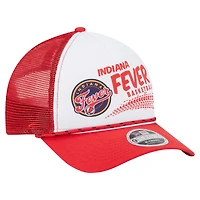Unisex New Era  White/Red Indiana Fever 9FORTY A-Frame Graphic Trucker Hat