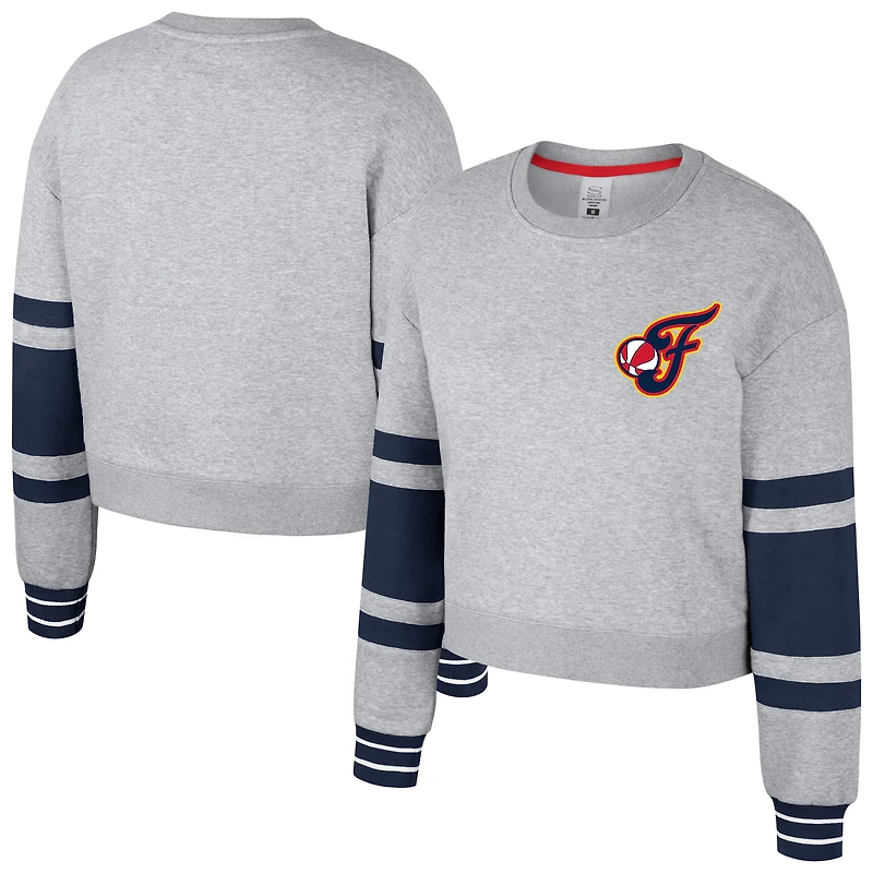 Sweat-shirt court unisexe Stadium Essentials gris chiné Indiana Fever