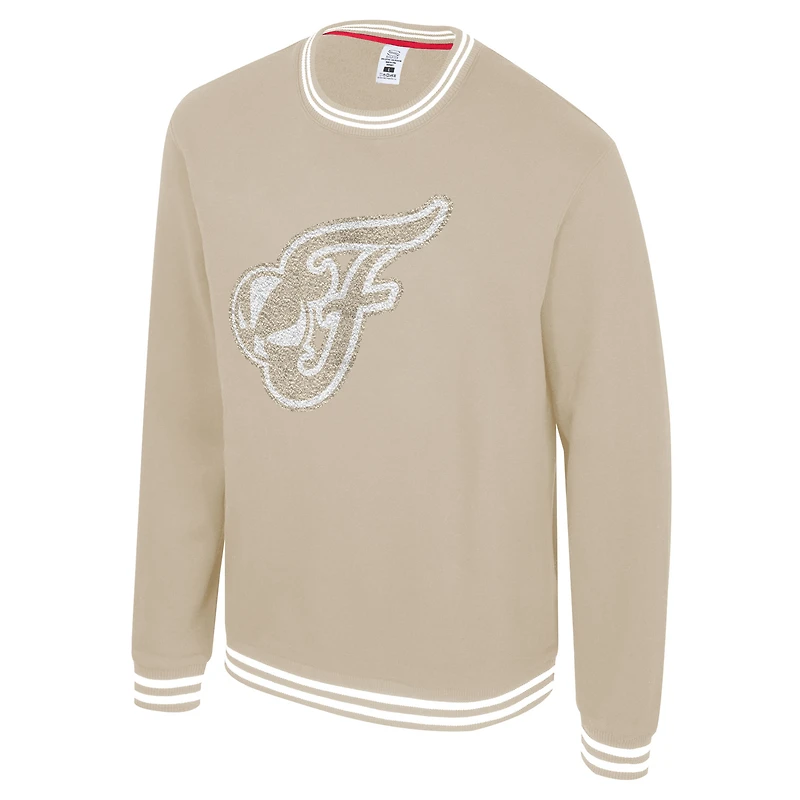 Unisex Stadium Essentials Tan Indiana Fever Club Level Chenille Pullover Sweatshirt