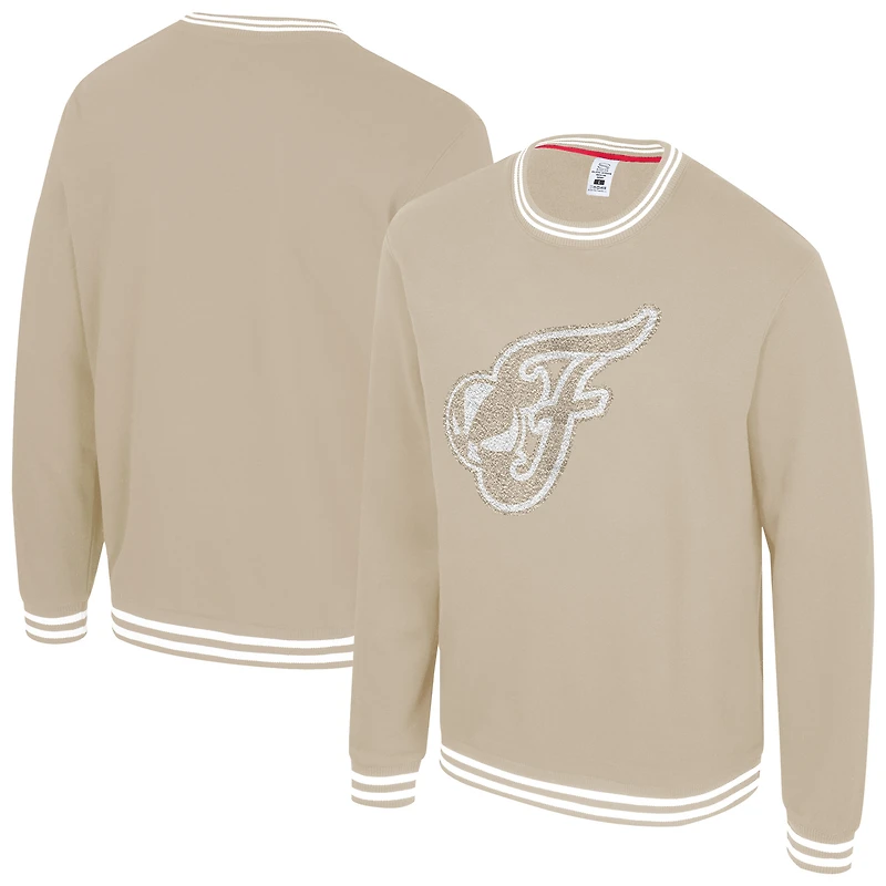 Unisex Stadium Essentials Tan Indiana Fever Club Level Chenille Pullover Sweatshirt