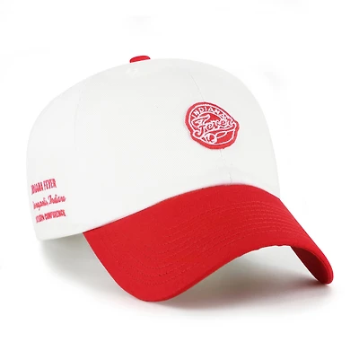 Chapeau unisexe '47 blanc/rouge Indiana Fever contemporain bicolore Clean Up ajustable
