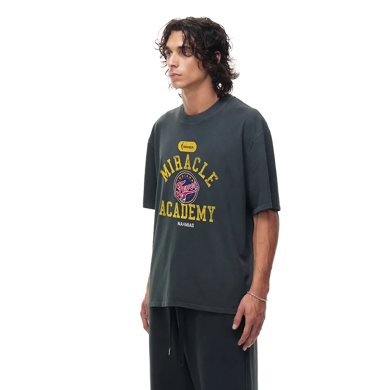 Unisex Heather Black Indiana Fever Miracle Academy x WNBA Vintage Boxy T-shirt