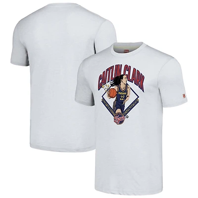 Hommage unisexe Caitlin Clark Ash Indiana Fever T-shirt triple mélange