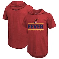 T-shirt à capuche unisexe Majestic Threads Red Indiana Fever Sideline Tri-Blend