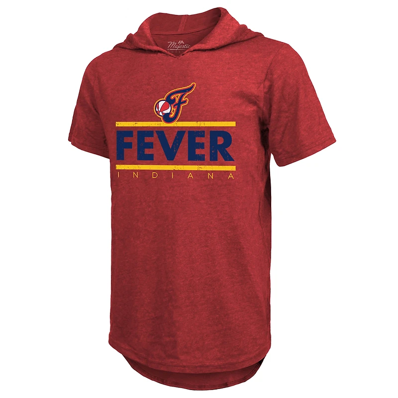 T-shirt à capuche unisexe Majestic Threads Red Indiana Fever Sideline Tri-Blend