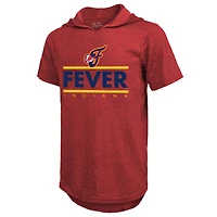 T-shirt à capuche unisexe Majestic Threads Red Indiana Fever Sideline Tri-Blend