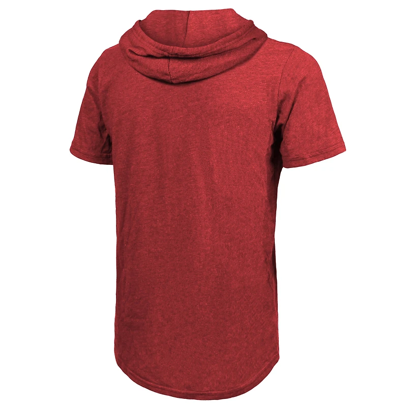 Unisex Majestic Threads Red Indiana Fever Sideline Tri-Blend Hoodie T-Shirt