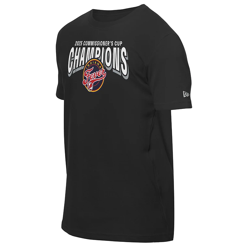 Unisex New Era  Black Indiana Fever 2025 WNBA Commissioner's Cup Champions T-Shirt