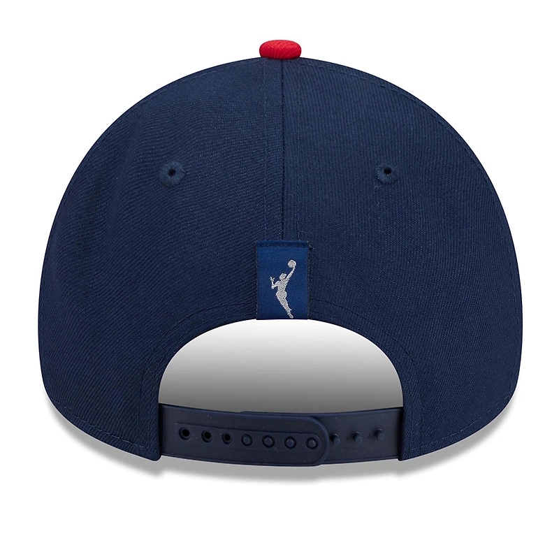 Unisex New Era Navy/Red Indiana Fever WNBA Tip-Off 2026 Metal Badge A-Frame 9FORTY Adjustable Hat