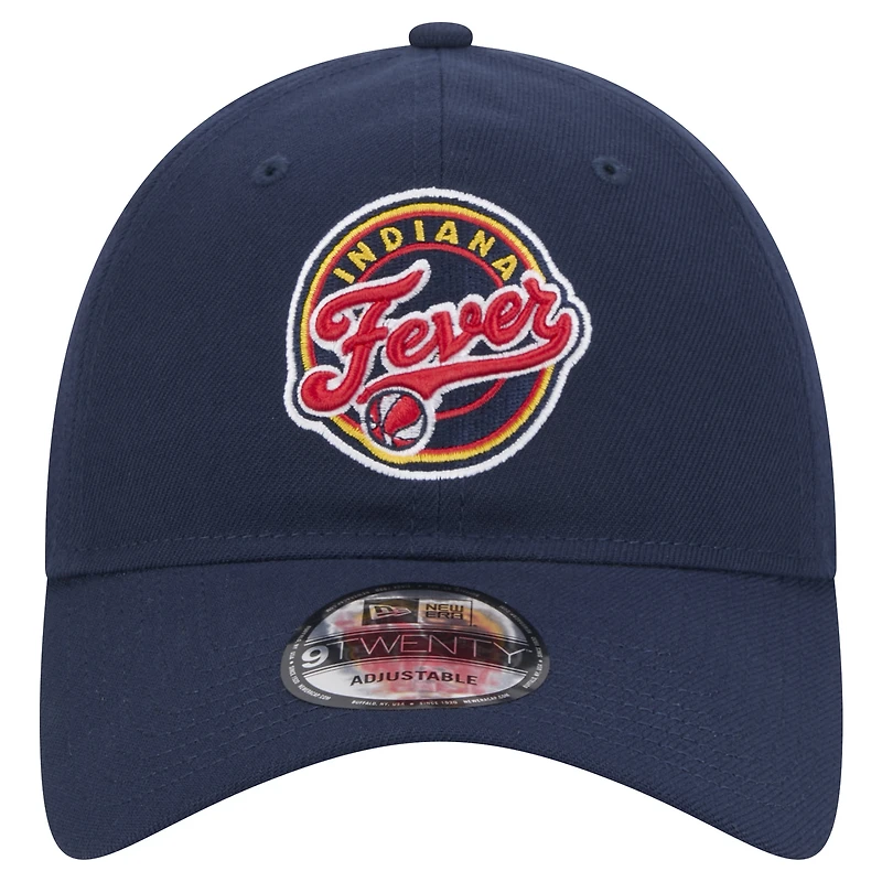 Casquette réglable unisexe New Era bleu marine Indiana Fever Core Logo 9TWENTY