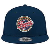 Casquette unisexe New Era bleu marine avec logo Indiana Fever 9FIFTY à pression