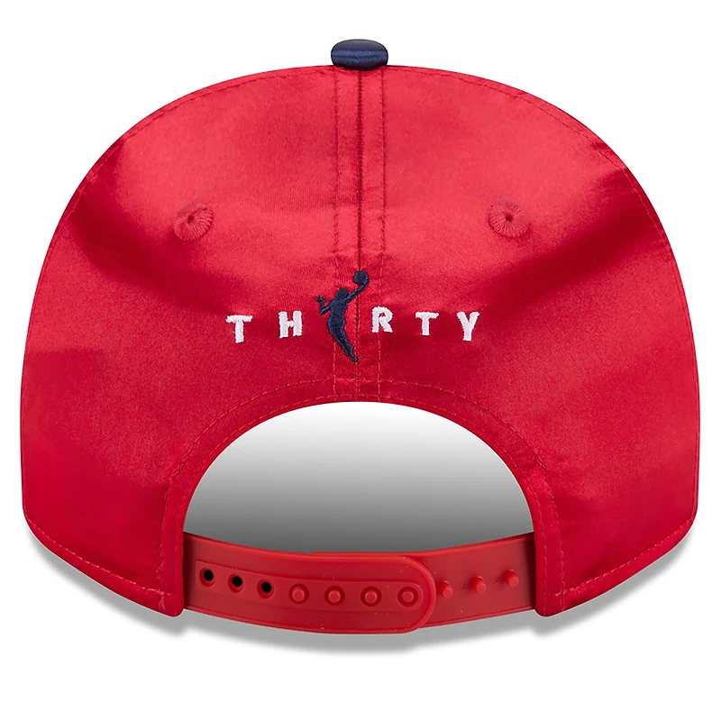 Unisex New Era Red/Navy Indiana Fever 2026 WNBA Draft Satin A-Frame 9FORTY Adjustable Hat