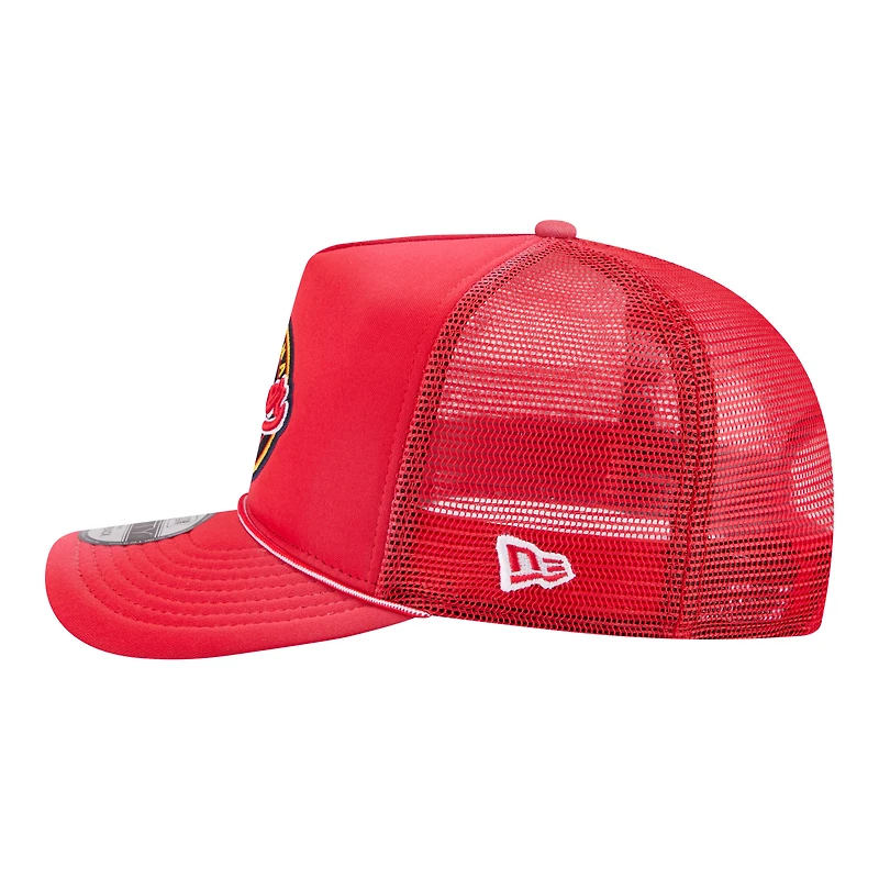 Casquette unisexe New Era rouge Indiana Fever Worn Foam Front 9FIFTY à fermeture snapback et bordure en mousse