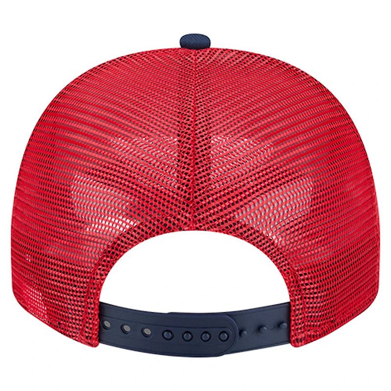 Casquette de camionneur unisexe New Era blanche/rouge avec logo Indiana Fever et devant en mousse 9FIFTY ajustable en forme de A
