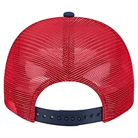 Casquette de camionneur unisexe New Era blanche/rouge avec logo Indiana Fever et devant en mousse 9FIFTY ajustable en forme de A