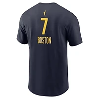 Unisex Nike Aliyah Boston Navy Indiana Fever Explorer Edition Name & Number T-Shirt