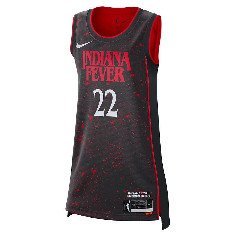 Maillot Nike unisexe Caitlin Clark noir Indiana Fever Stranger Things Victory - Édition Rebel