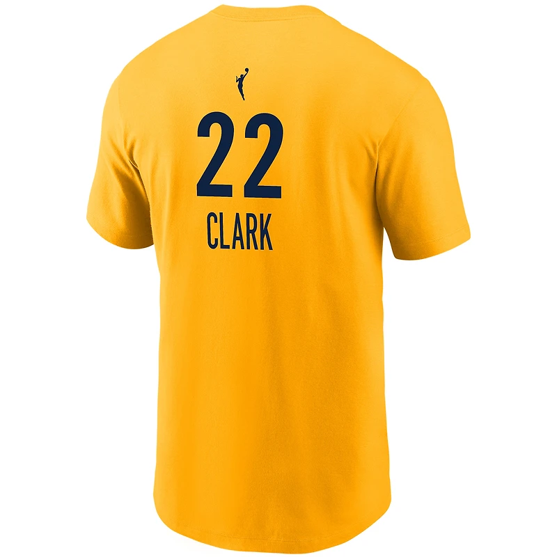 Unisex Nike Caitlin Clark Gold Indiana Fever Name & Number T-Shirt