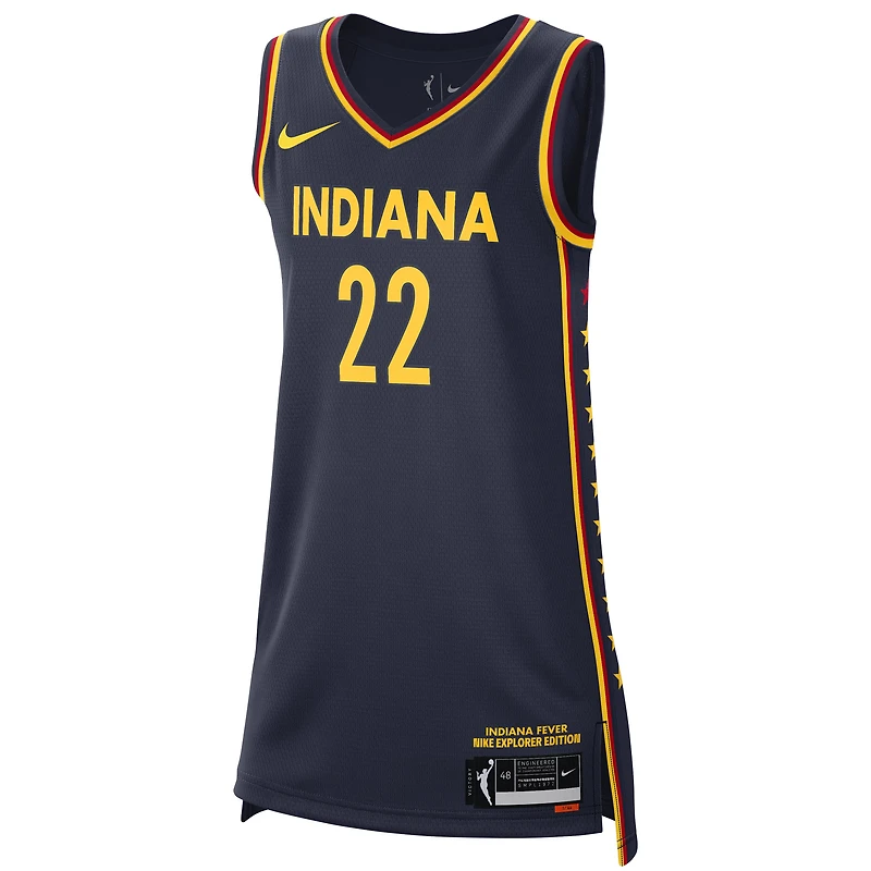 Maillot unisexe Nike Caitlin Clark Navy Indiana Fever 2024 WNBA Draft Explorer Edition Victory Player