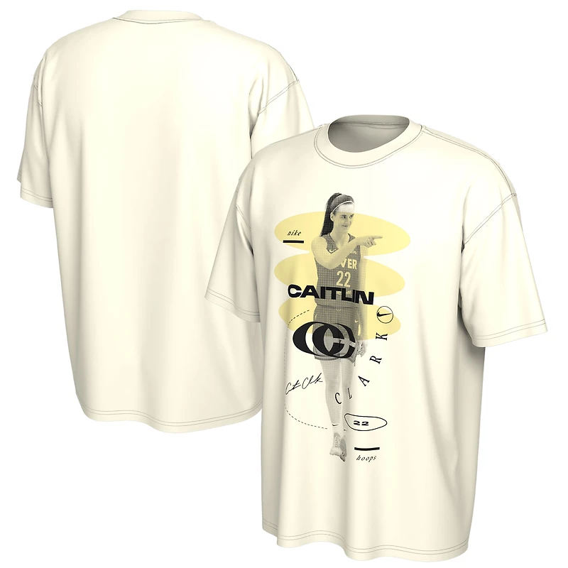 T-shirt unisexe Nike Caitlin Clark blanc avec logo Indiana Fever CC