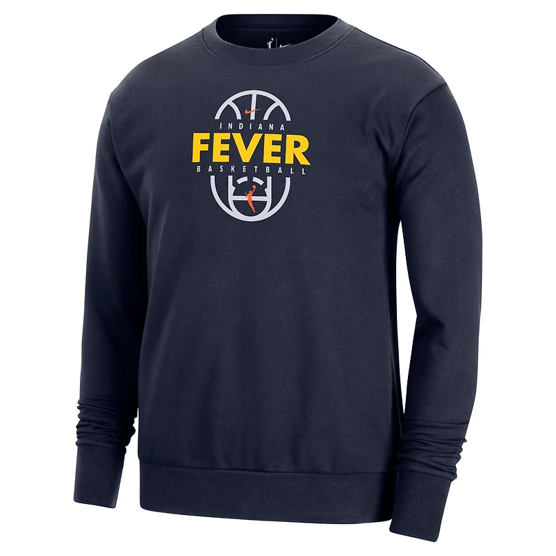 Sweat-shirt unisexe Nike Dri-FIT bleu marine Indiana Fever 2026 pour l'entraînement sur le terrain