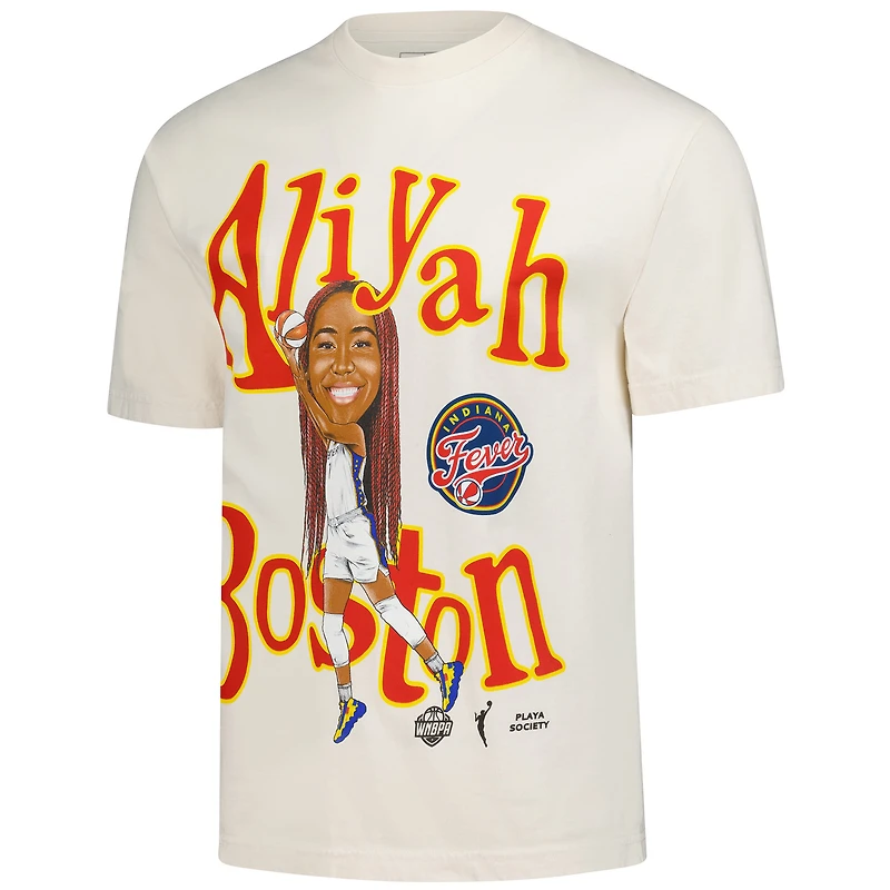T-shirt unisexe Playa Society Aliyah Boston Oatmeal Indiana Fever Sketch