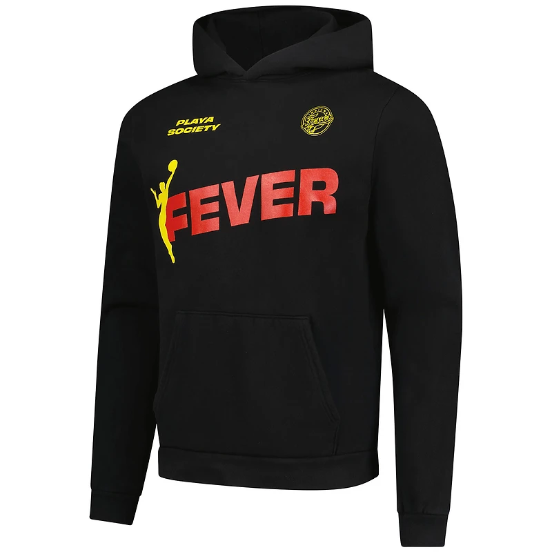 Sweat à capuche unisexe noir de l'équipe Indiana Fever la Playa Society