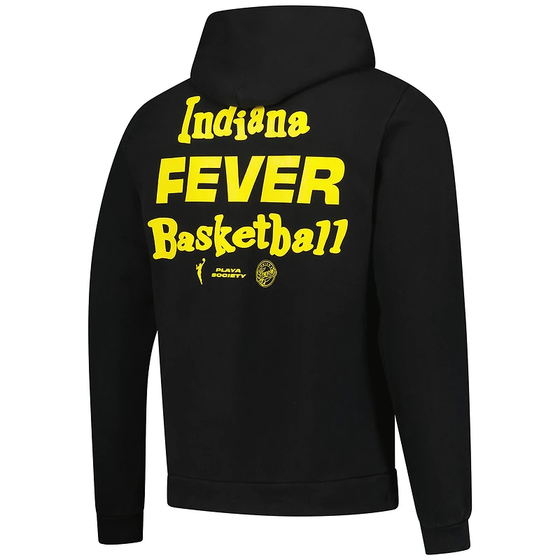 Sweat à capuche unisexe noir de l'équipe Indiana Fever la Playa Society