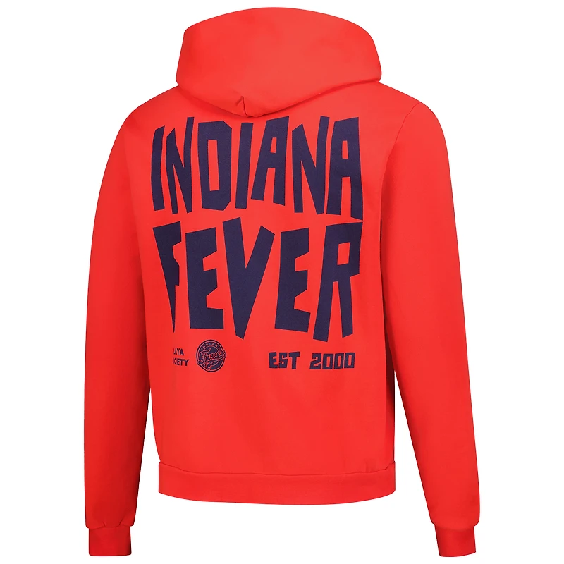 Sweat à capuche unisexe de qualité supérieure Playa Society Red Indiana Fever 2000 WNBA