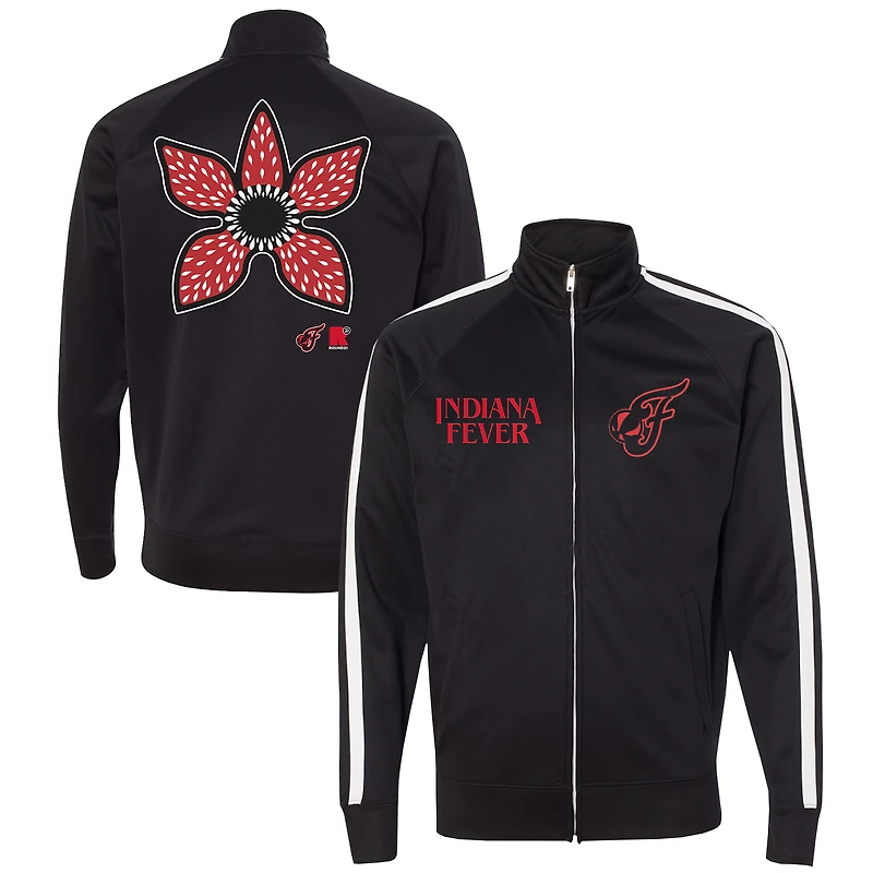 Unisex round21 Black Indiana Fever Stranger Things Hawkins Full-Zip Track Jacket