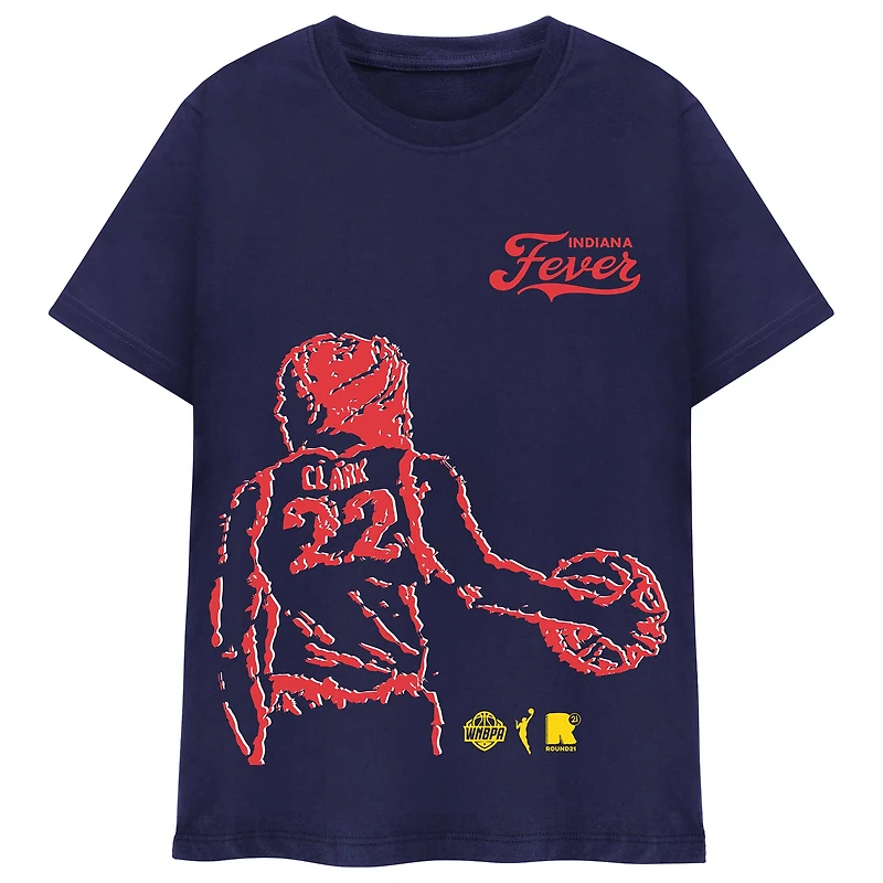 Unisex round21 Caitlin Clark Navy Indiana Fever Bound T-Shirt