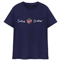 T-shirt unisexe round21 Caitlin Clark bleu marine Indiana Fever Player Signature