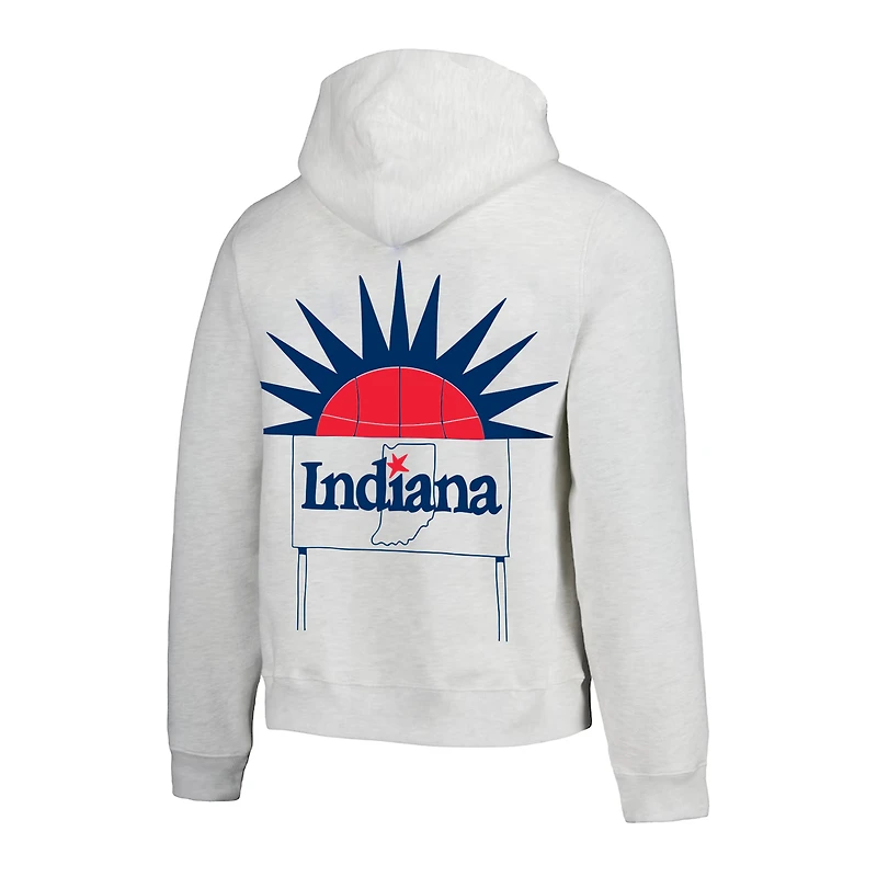 Sweat à capuche unisexe gris Indiana Fever Rise round21