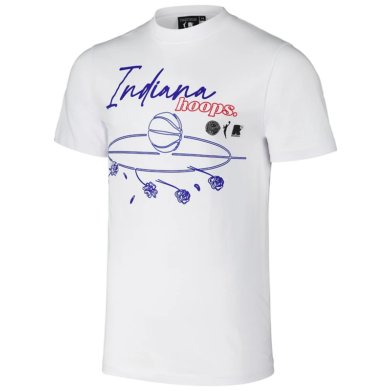 T-shirt unisexe round21 blanc Indiana Fever Hoops