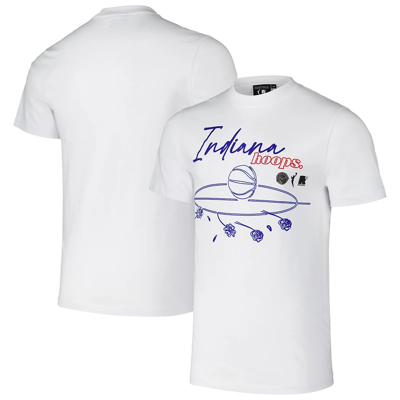 T-shirt unisexe round21 blanc Indiana Fever Hoops
