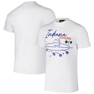 T-shirt unisexe round21 blanc Indiana Fever Hoops