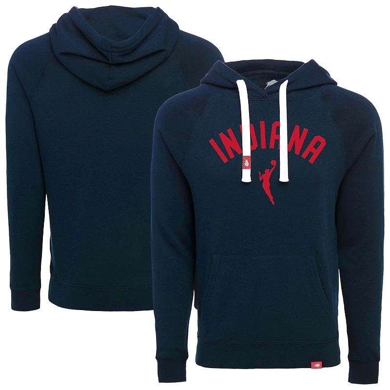 Unisex Sportiqe  Navy Indiana Fever Olsen Tri-Blend Pullover Hoodie