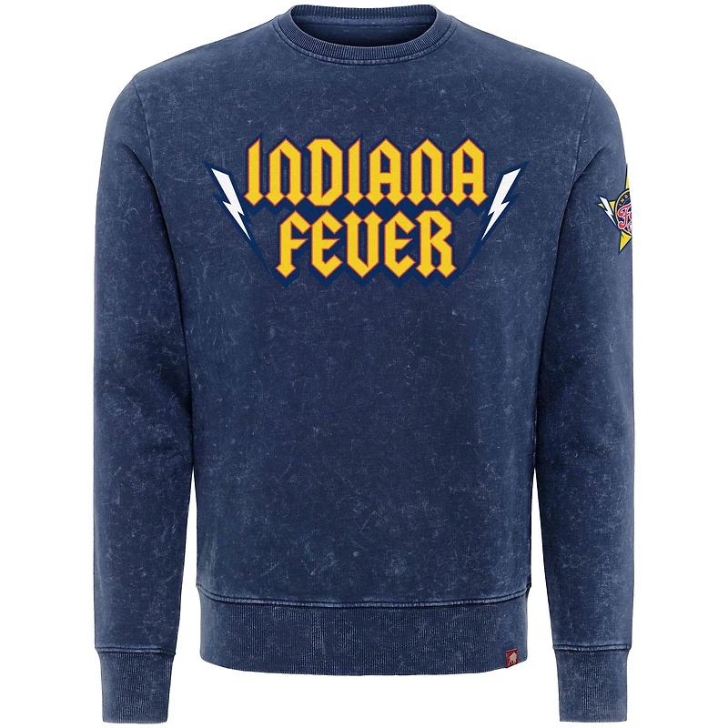 Sweat-shirt unisexe Sportiqe bleu marine Indiana Fever Rock & Roll Collection Freddy Mineral Wash