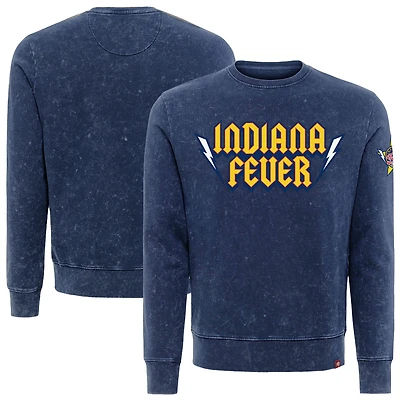 Sweat-shirt unisexe Sportiqe bleu marine Indiana Fever Rock & Roll Collection Freddy Mineral Wash
