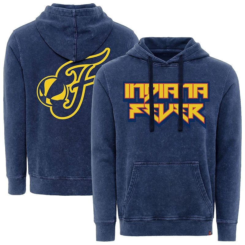 Unisex Sportiqe Navy Indiana Fever Rock & Roll Collection Jimi Mineral Wash Pullover Hoodie